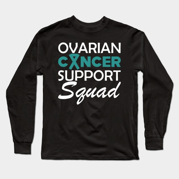Ovarian Cancer Support Squad w Long Sleeve T-Shirt by KC Happy Shop